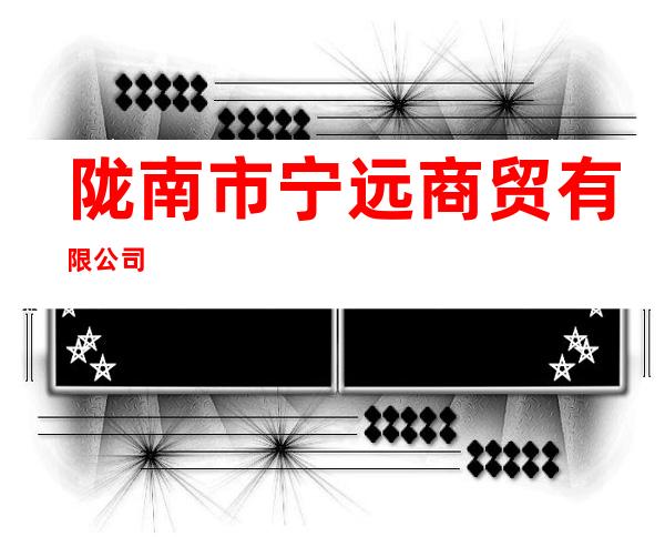 陇南市宁远商贸有限公司